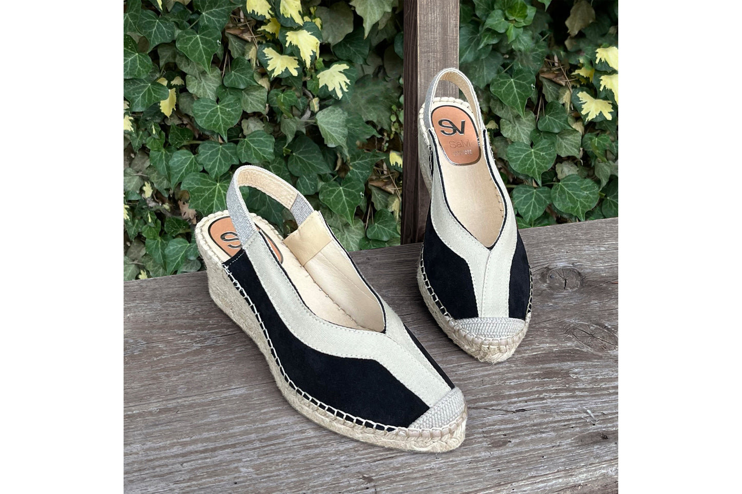 Magnolia Vitelo Negro-Lino P226